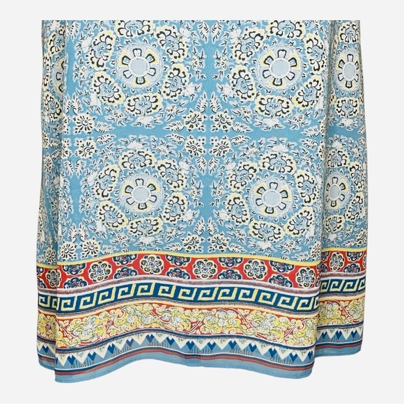 Max Studio Blue Floral Sleeveless Top size M - Picture 4 of 9